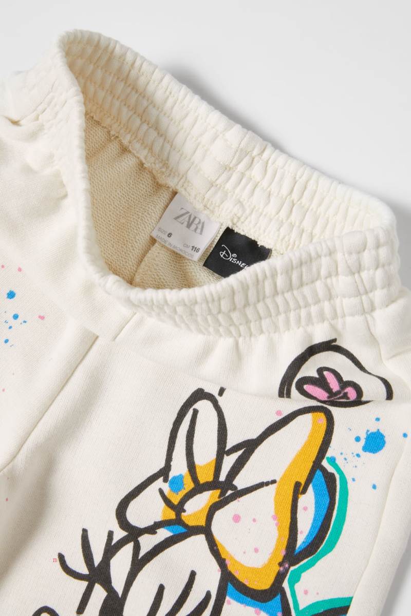 ZARA GRAFFITI JOGGING Byxor Tjej Grå Vita | XTNHW-1435