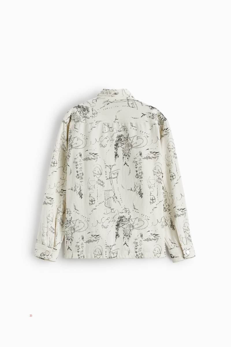 ZARA GRAFFITI PRINT Övertröja Herr Grå Vita | YGWID-7863
