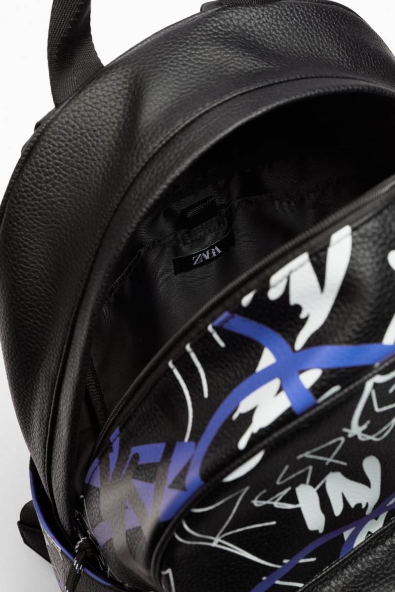 ZARA GRAFFITI Ryggsäck Herr Svarta | JLNEO-1482