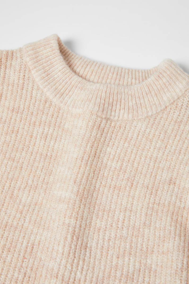 ZARA HALF-CARDIGAN KNIT Tröjor Tjej Vita | KIUWR-3257