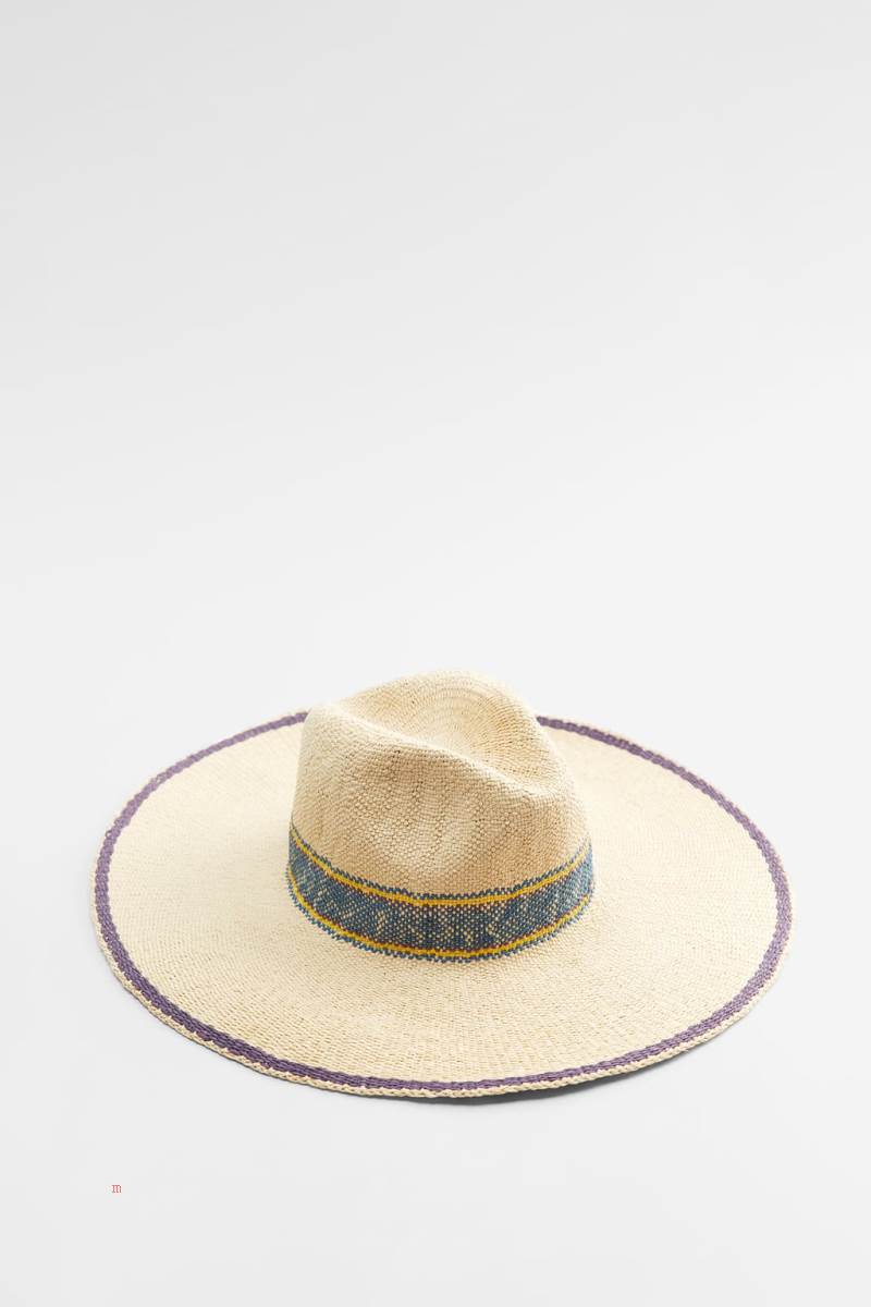 ZARA HAT WITH CONTRAST TRIMS Badkläder Dam Beige | FQSDV-1732