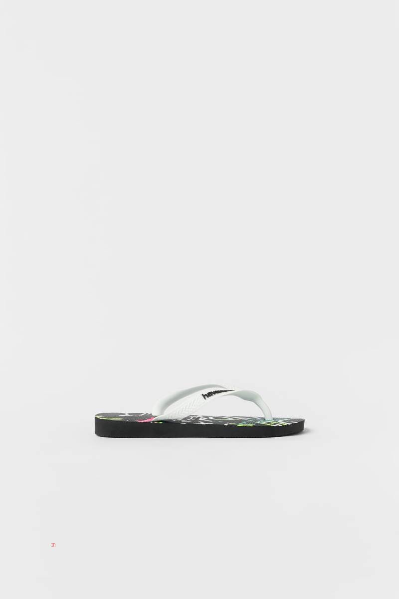 ZARA HAVAIANAS Flip Flop Tjej Svarta | DACKZ-2145