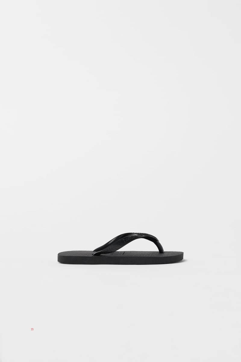 ZARA HAVAIANAS Flip Flop Tjej Svarta | UFDVY-4315