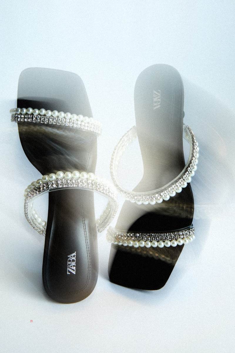 ZARA HEELED WITH RHINESTONES Sandaler Dam Svarta | SYXCT-9738