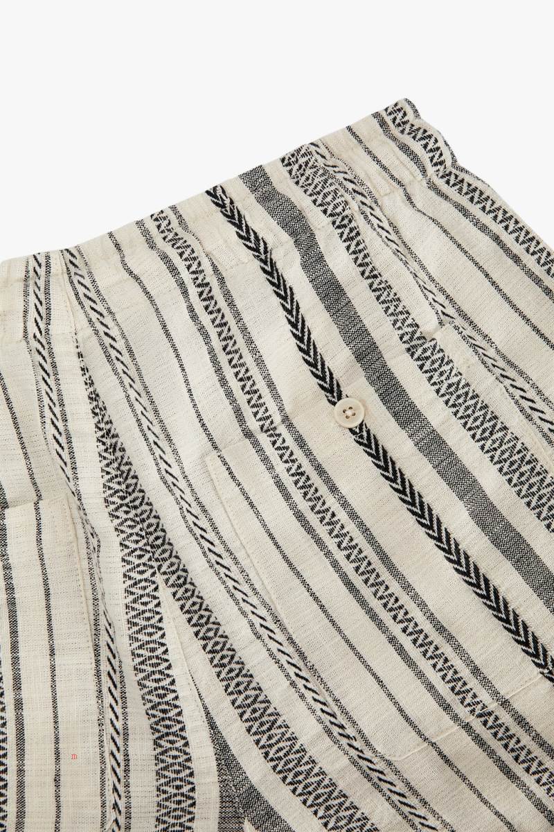 ZARA HERRINGBONE TEXTURE BERMUDA Shorts Herr Grå Vita | APMEX-9378