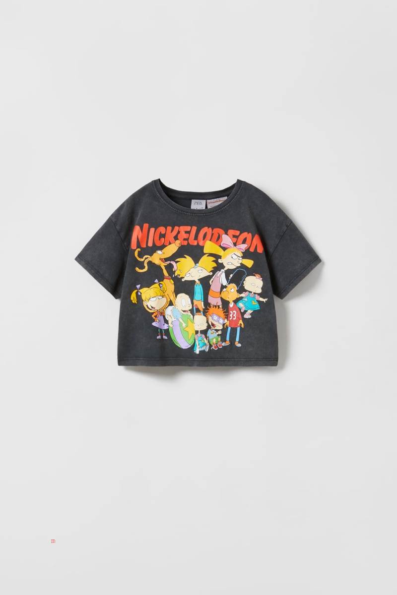 ZARA HEY, ARNOLD! AND RUGRATS © NICKELODEON T-shirt Tjej Svarta | OSFLV-0654