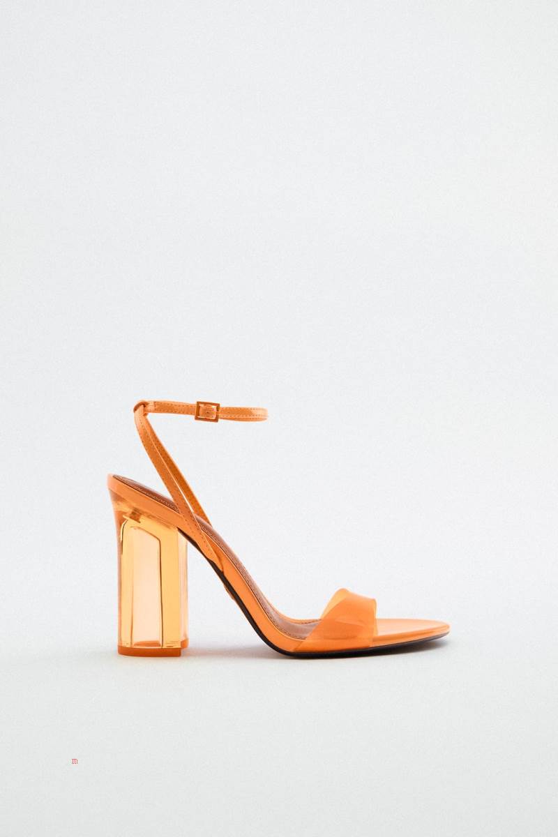 ZARA HIGH-HEEL METHACRYLATE Sandaler Dam Orange | RJSYL-4023