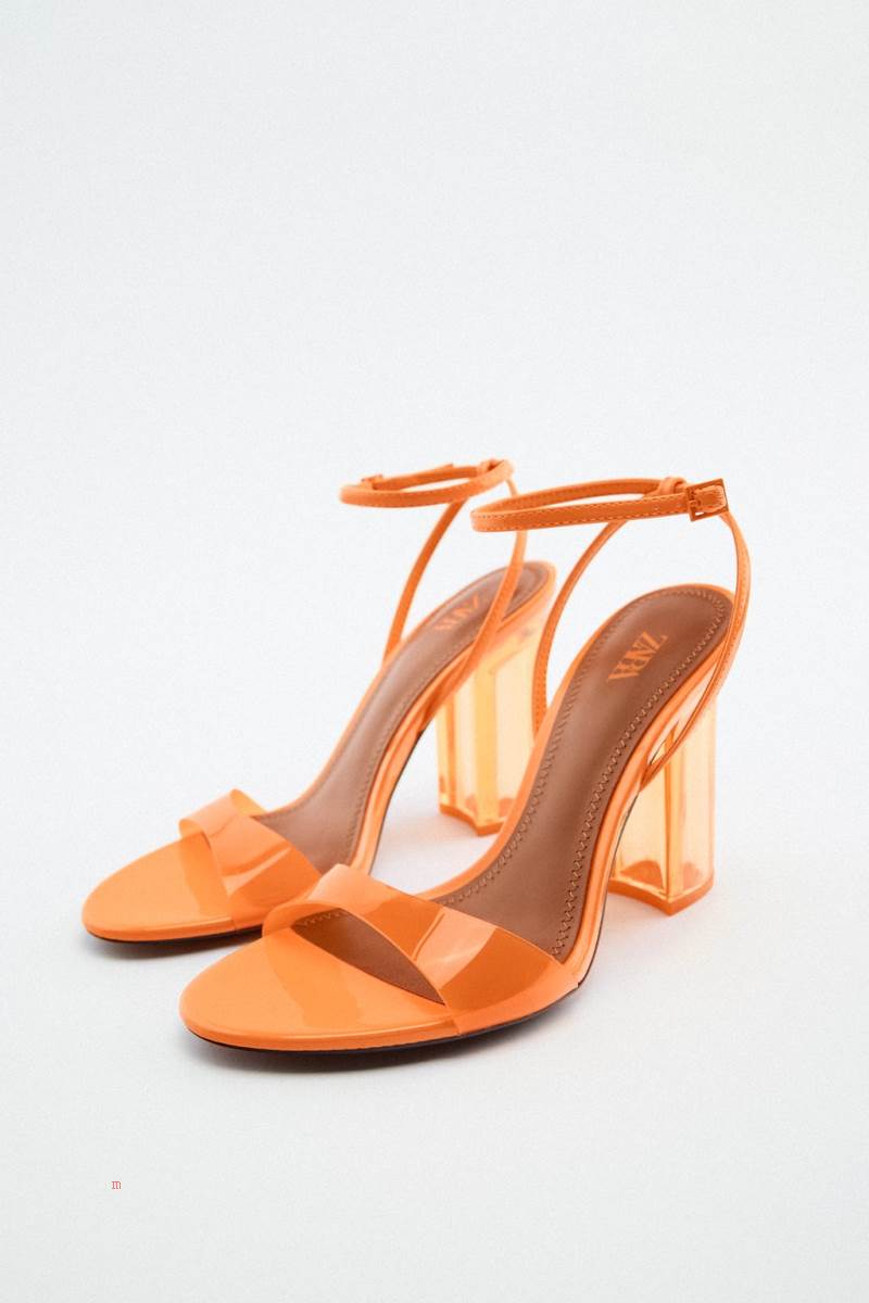 ZARA HIGH-HEEL METHACRYLATE Sandaler Dam Orange | RJSYL-4023