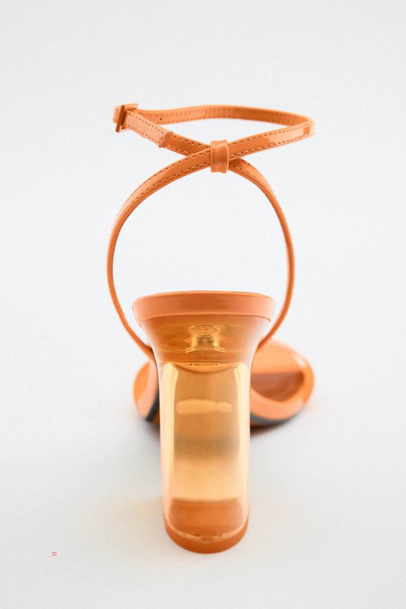 ZARA HIGH-HEEL METHACRYLATE Sandaler Dam Orange | RJSYL-4023