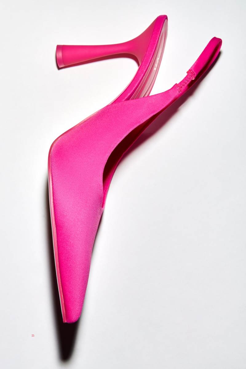 ZARA HIGH-HEEL SLINGBACK Högklackade Skor Dam Fuchsia | EUOQN-6705