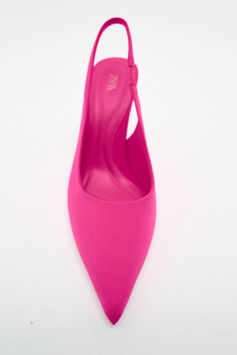 ZARA HIGH-HEEL SLINGBACK Högklackade Skor Dam Fuchsia | EUOQN-6705
