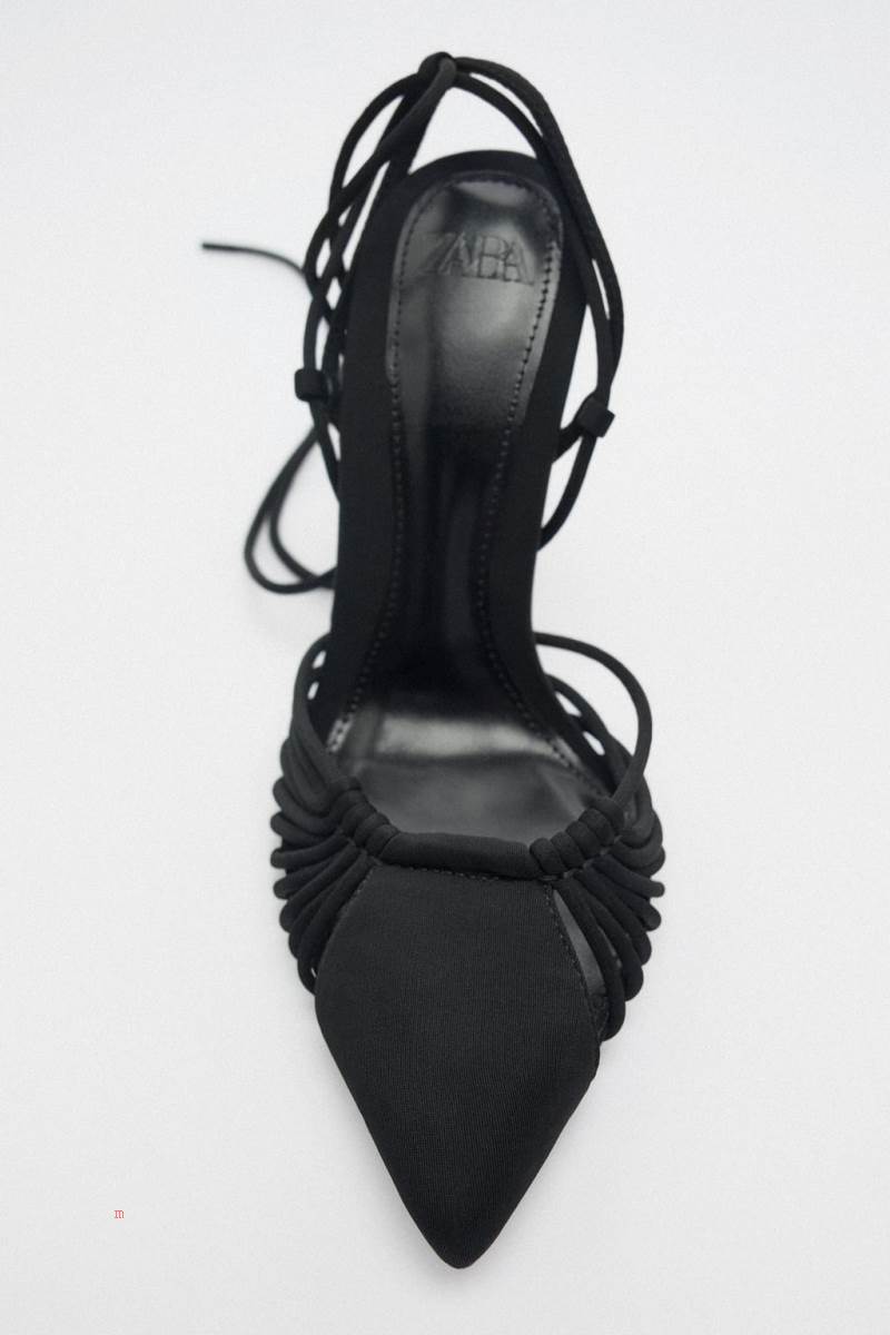 ZARA HIGH-HEEL SLINGBACK Högklackade Skor Dam Svarta | HOBZA-9863