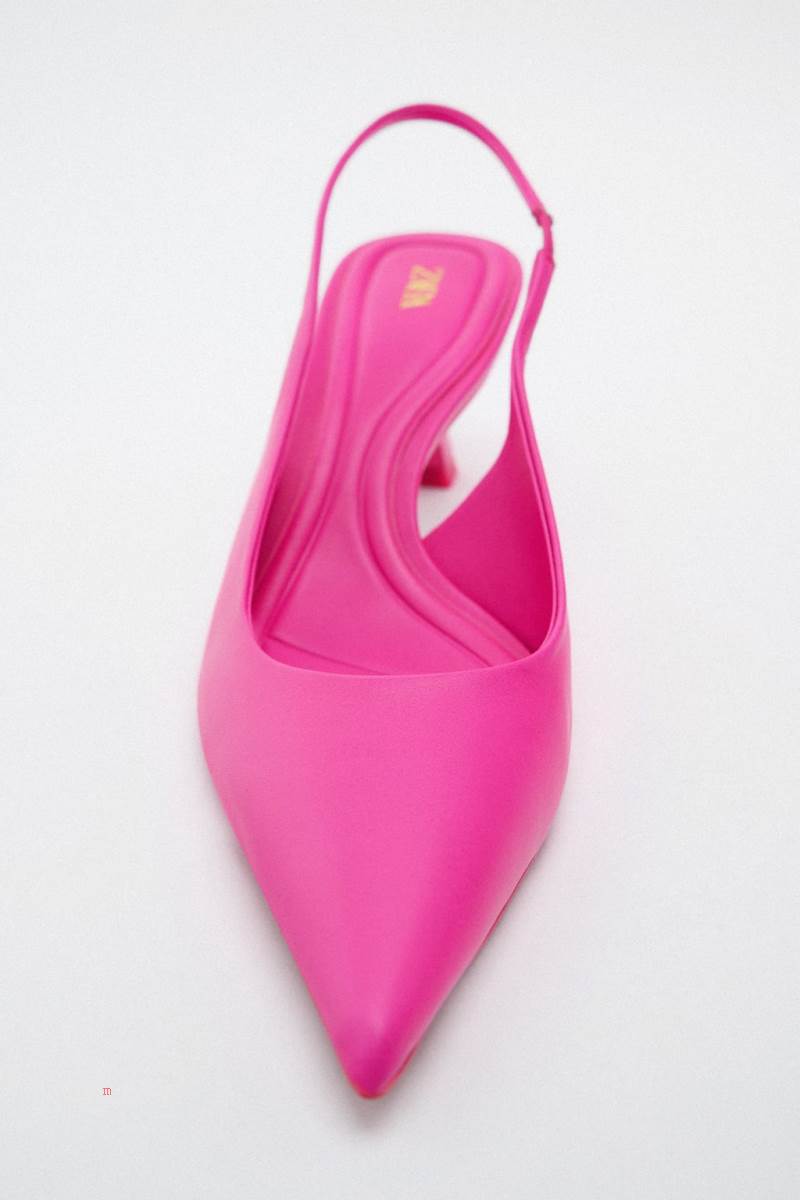 ZARA HIGH-HEEL SLINGBACK Högklackade Skor Dam Fuchsia | QPCFD-4095