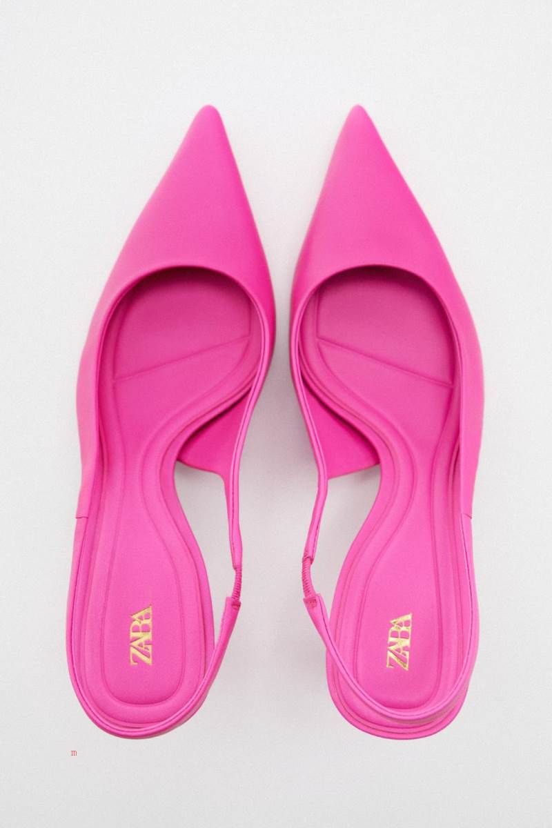 ZARA HIGH-HEEL SLINGBACK Högklackade Skor Dam Fuchsia | QPCFD-4095