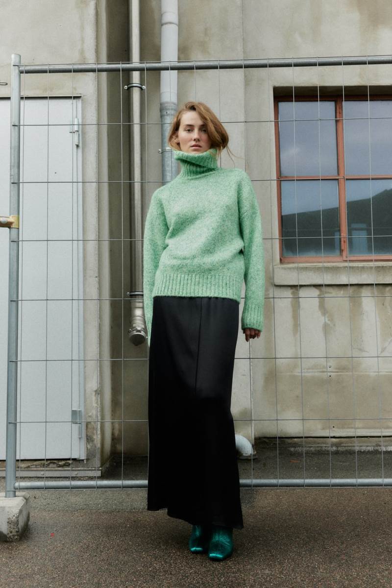ZARA HIGH NECK KNIT Tröjor Dam Gröna | BNZKY-9726