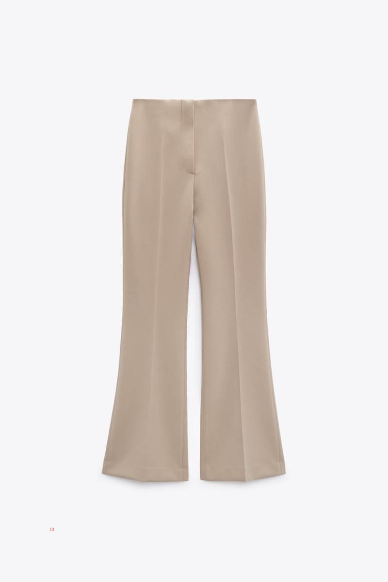 ZARA HIGH-RISE FLARED Byxor Dam Bruna | LOAUM-5401