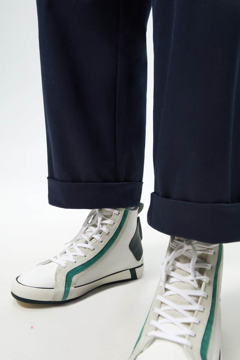 ZARA HIGH-TOP Träningsskor Herr Vita | UZVBL-3956