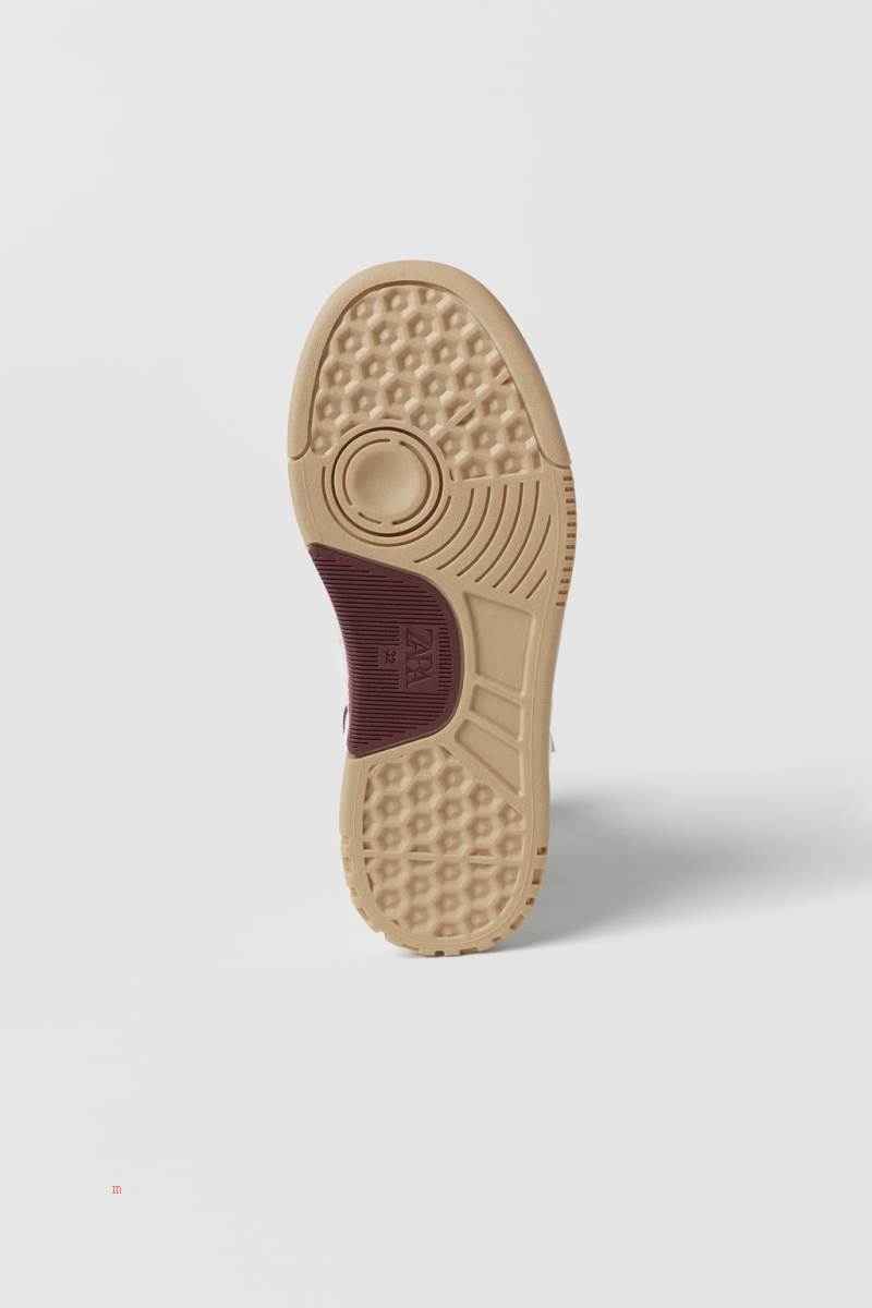 ZARA HIGH-TOP WITH DETAILING Sneakers Tjej Vita | KCSLE-9172