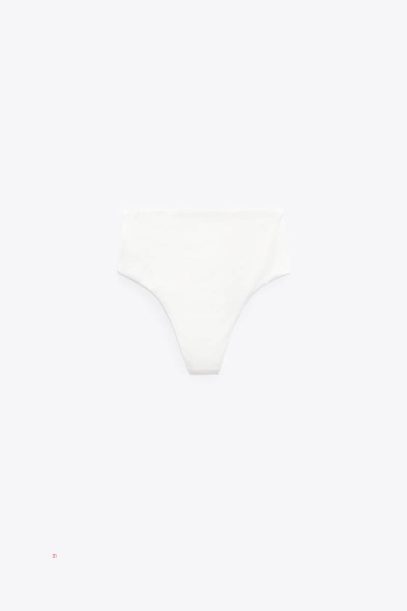 ZARA HIGH-WAIST BIKINI BOTTOMS Badkläder Dam Vita | JHEBS-1528