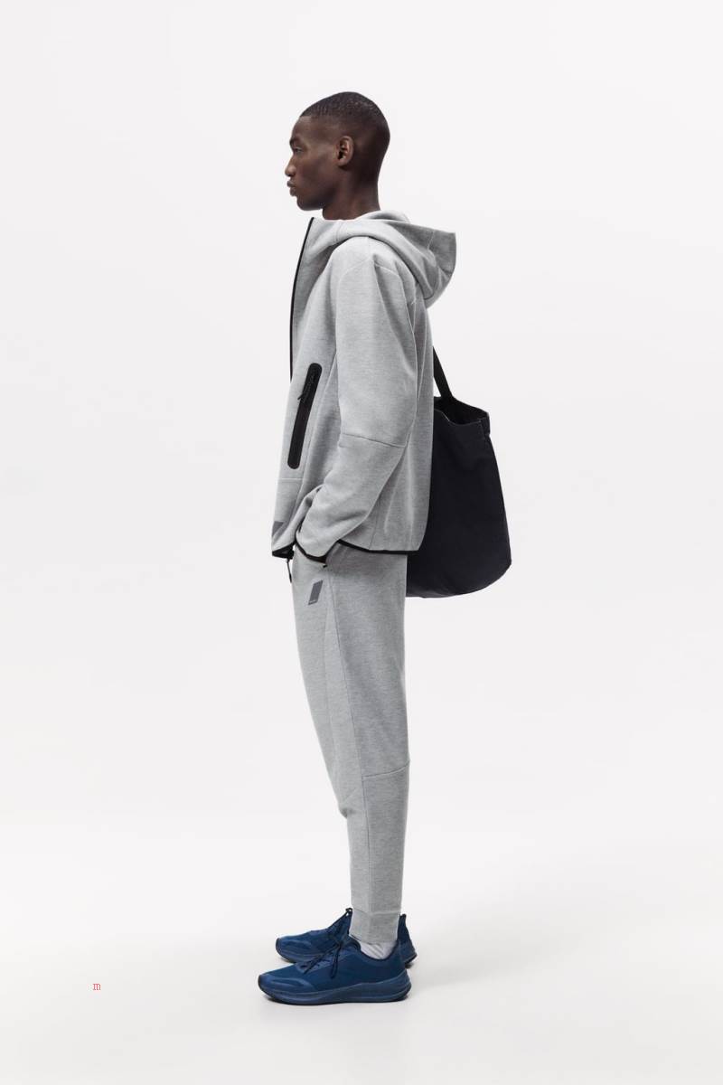 ZARA HOODIE Hoodie Herr Grå | JZVBS-5807