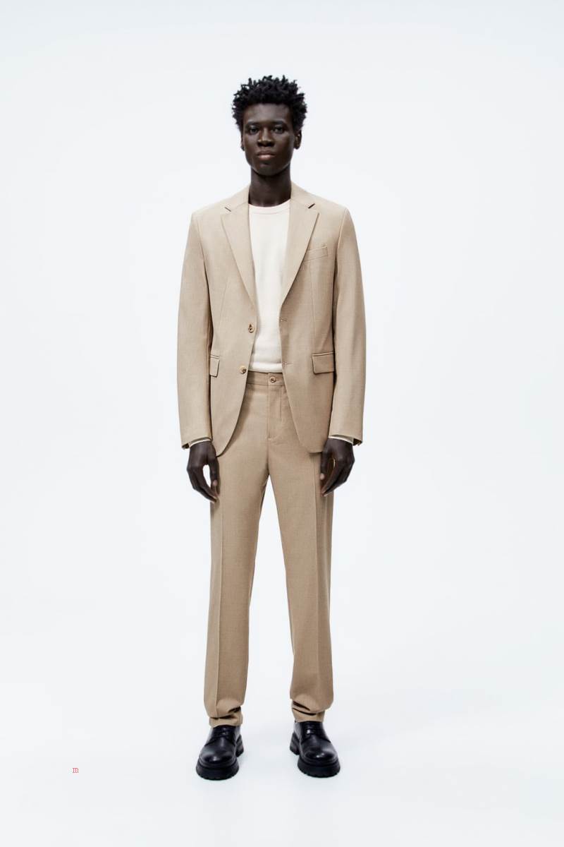 ZARA HOUNDSTOOTH SUIT Blazers Herr Bruna | TCKXE-7301