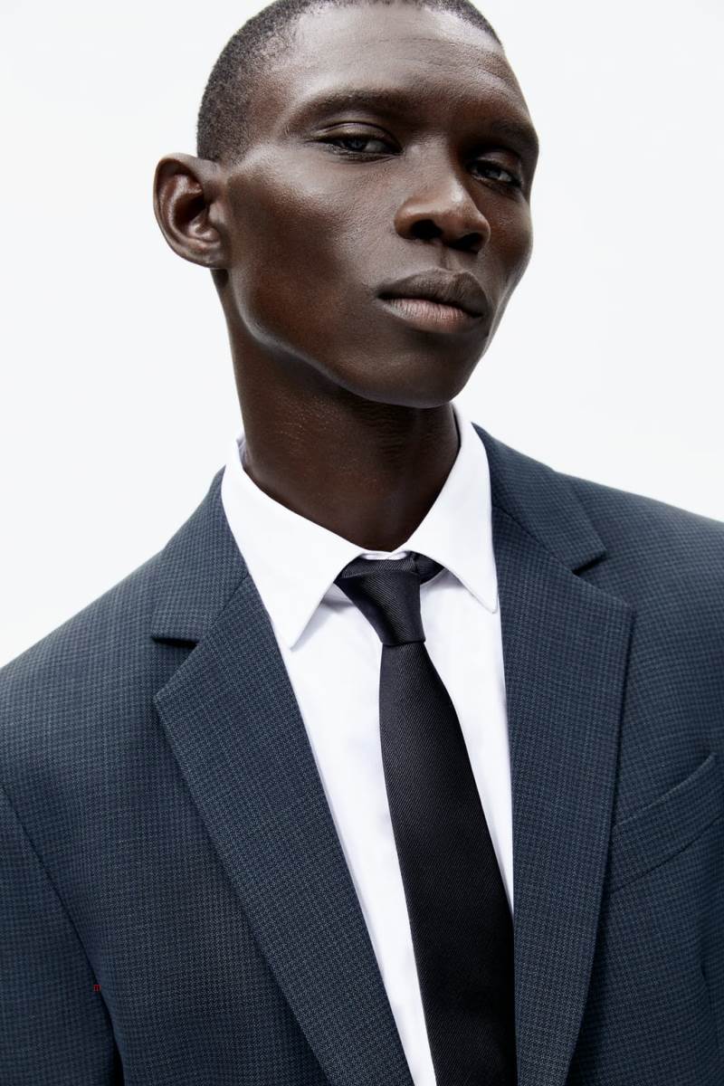 ZARA HOUNDSTOOTH SUIT Blazers Herr Gröna | UKBRW-3172
