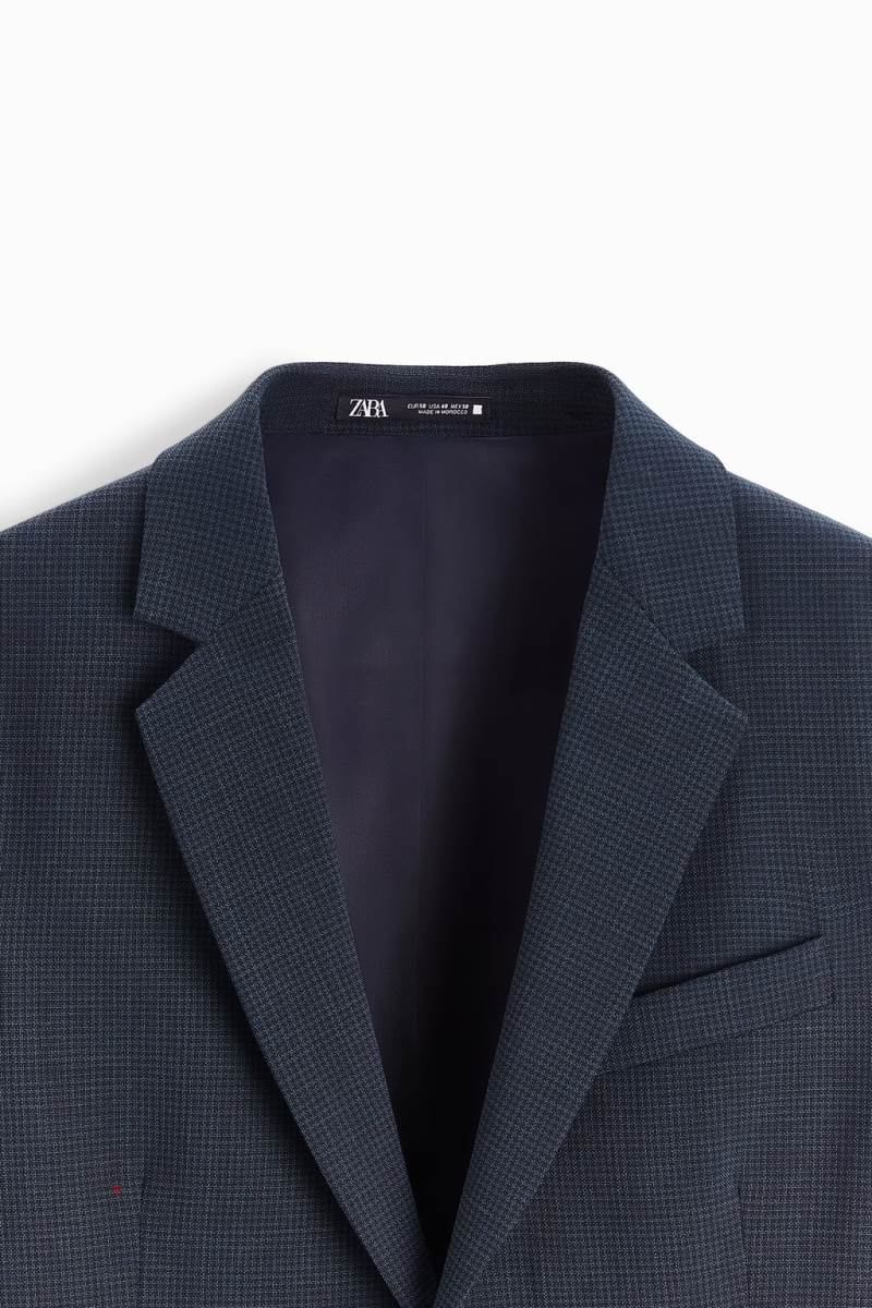 ZARA HOUNDSTOOTH SUIT Blazers Herr Gröna | UKBRW-3172