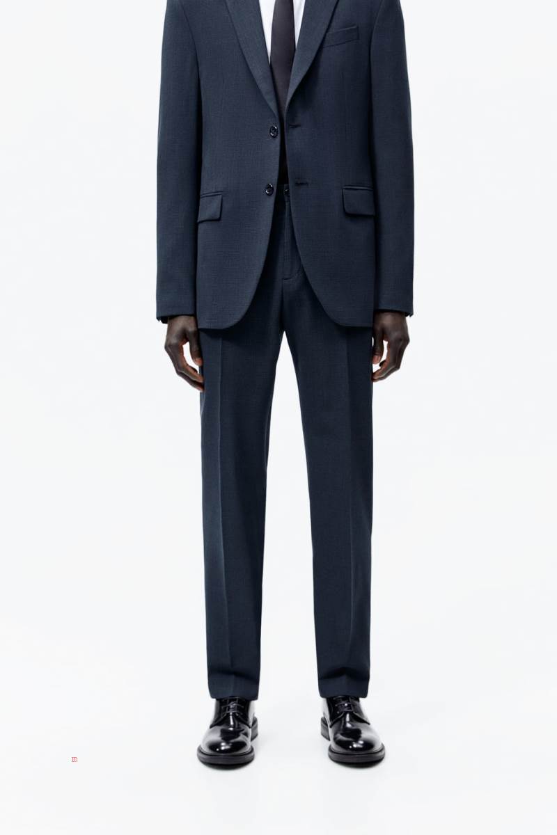 ZARA HOUNDSTOOTH SUIT Byxor Herr Gröna | SCHXP-5031