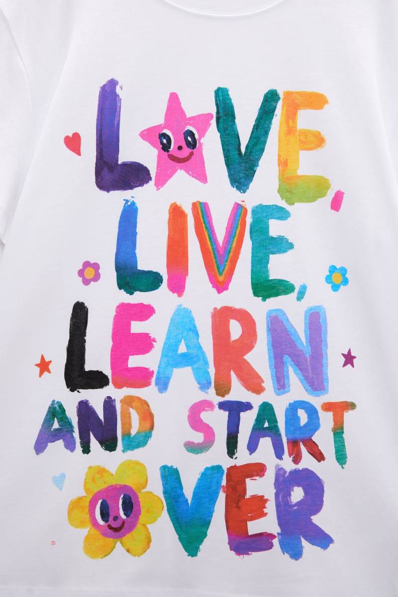 ZARA HUMBERTO CRUZ PRINT T-shirt Dam Vita | QOCLM-3678