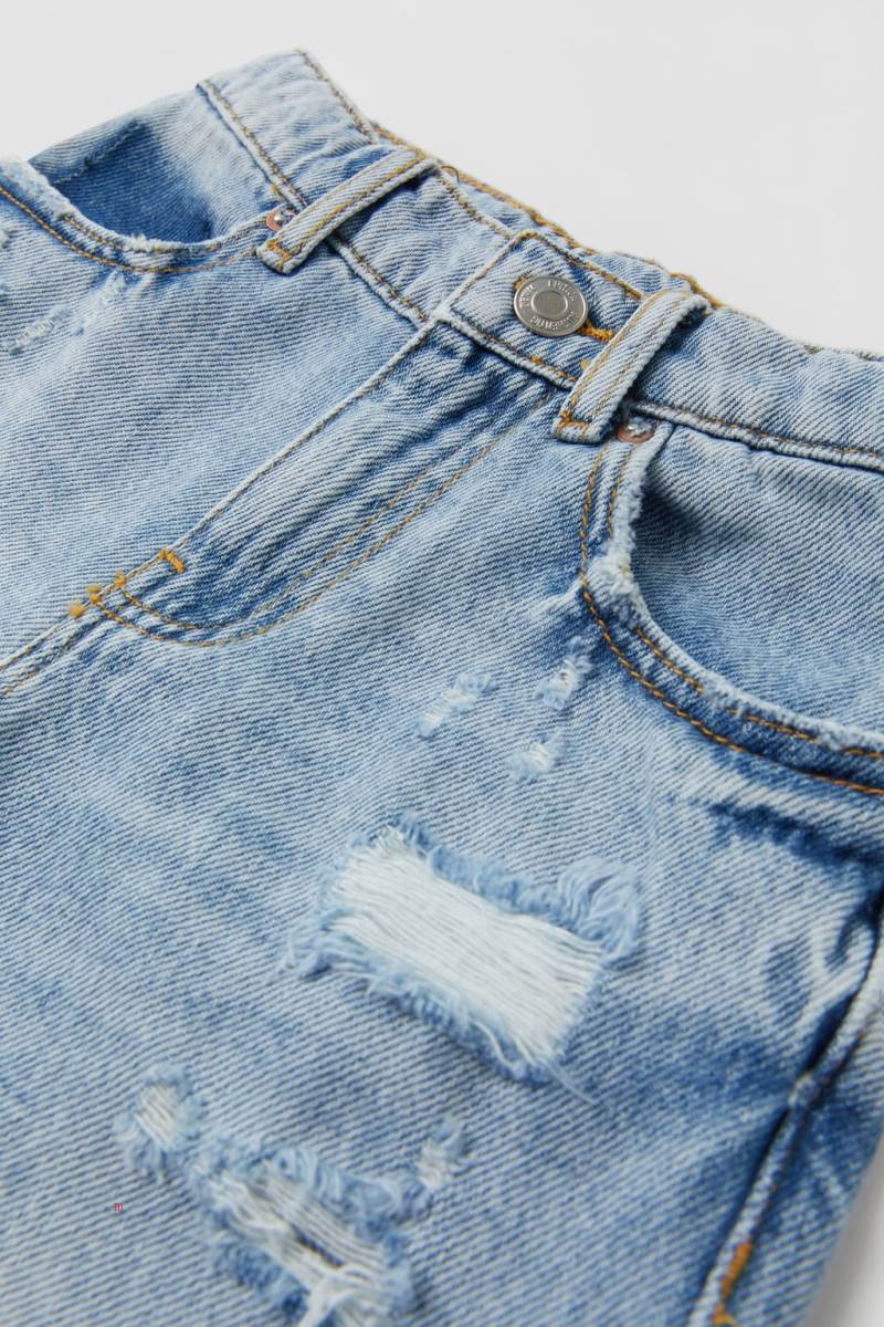 ZARA INDIGO DENIM BERMUDA Shorts Pojke Ljusblå | KIYWO-4213