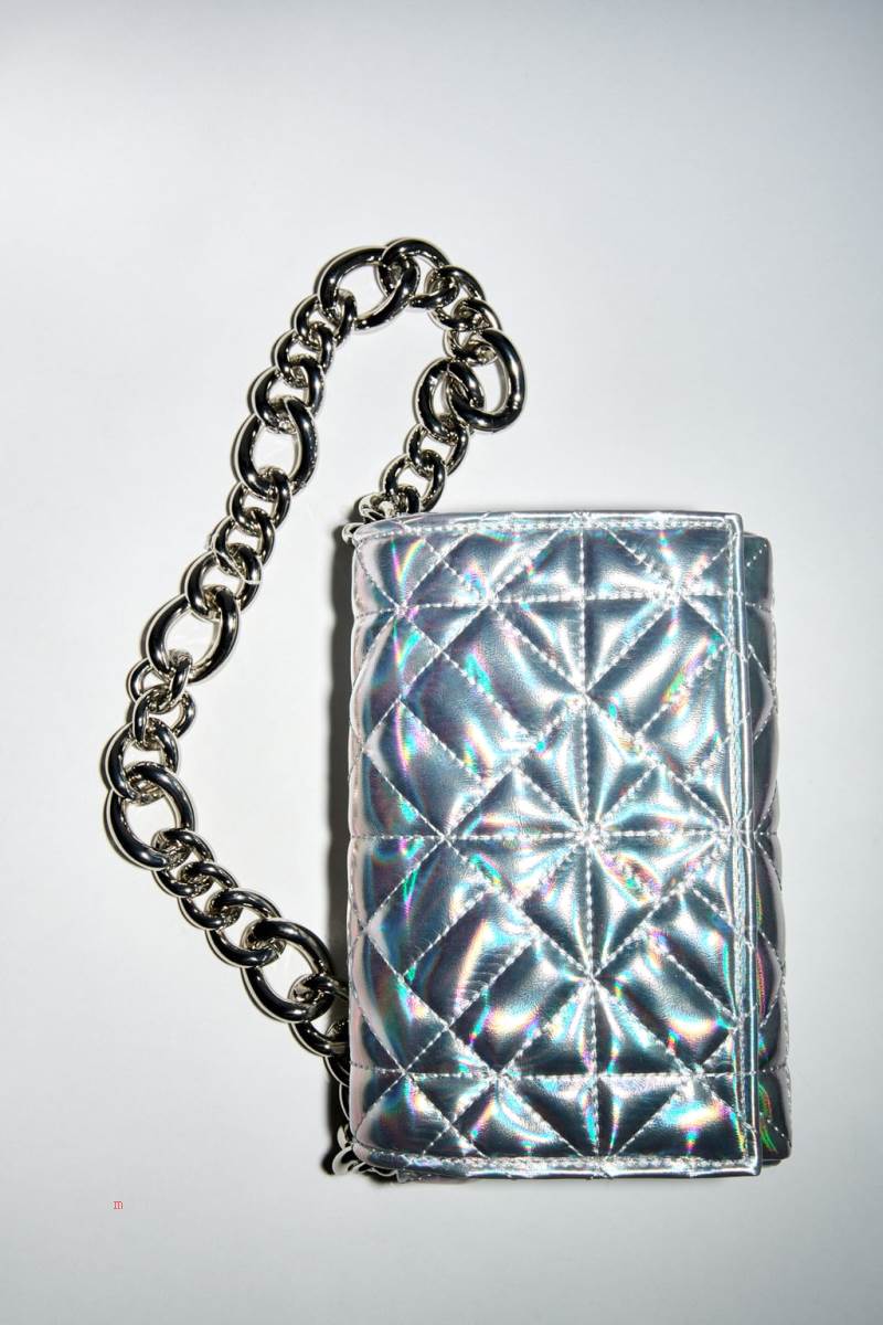 ZARA IRIDESCENT QUILTED Axelväska Dam Olika Färger Röda | NZCJD-1486