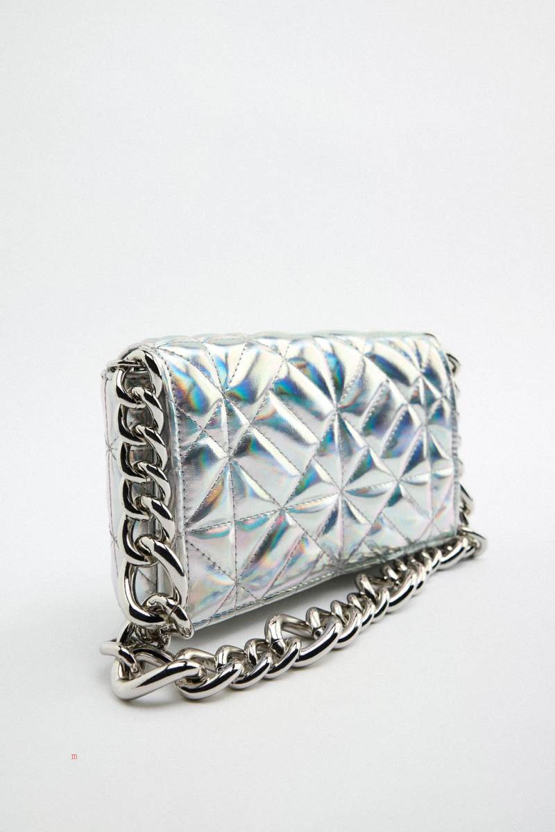 ZARA IRIDESCENT QUILTED Axelväska Dam Olika Färger Röda | NZCJD-1486