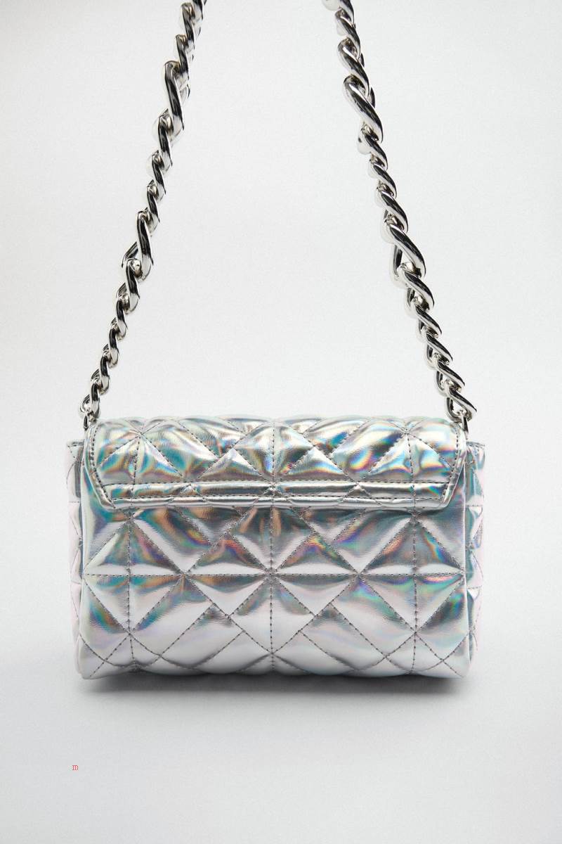 ZARA IRIDESCENT QUILTED Axelväska Dam Olika Färger Röda | NZCJD-1486