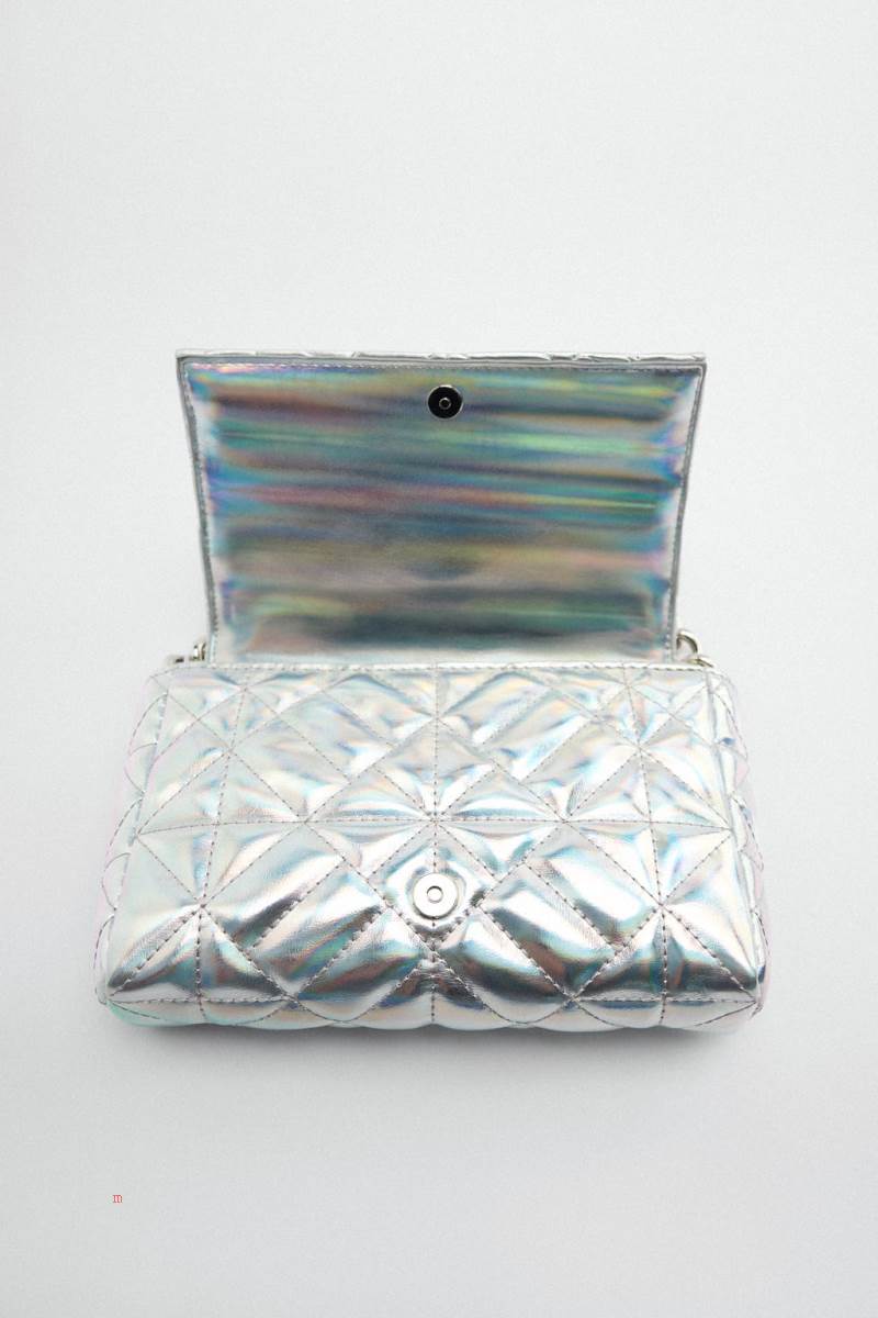 ZARA IRIDESCENT QUILTED Axelväska Dam Olika Färger Röda | NZCJD-1486