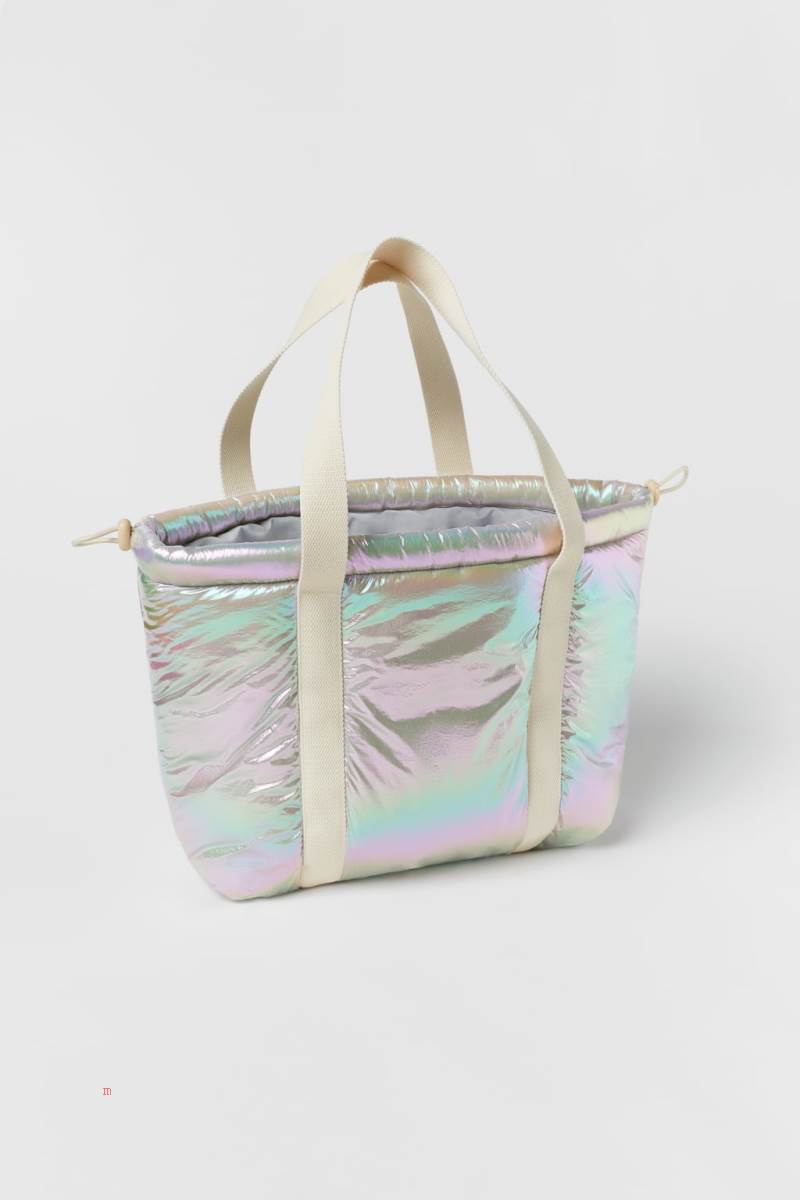 ZARA IRIDESCENT Toteväska Tjej Vita | TWUFX-5749