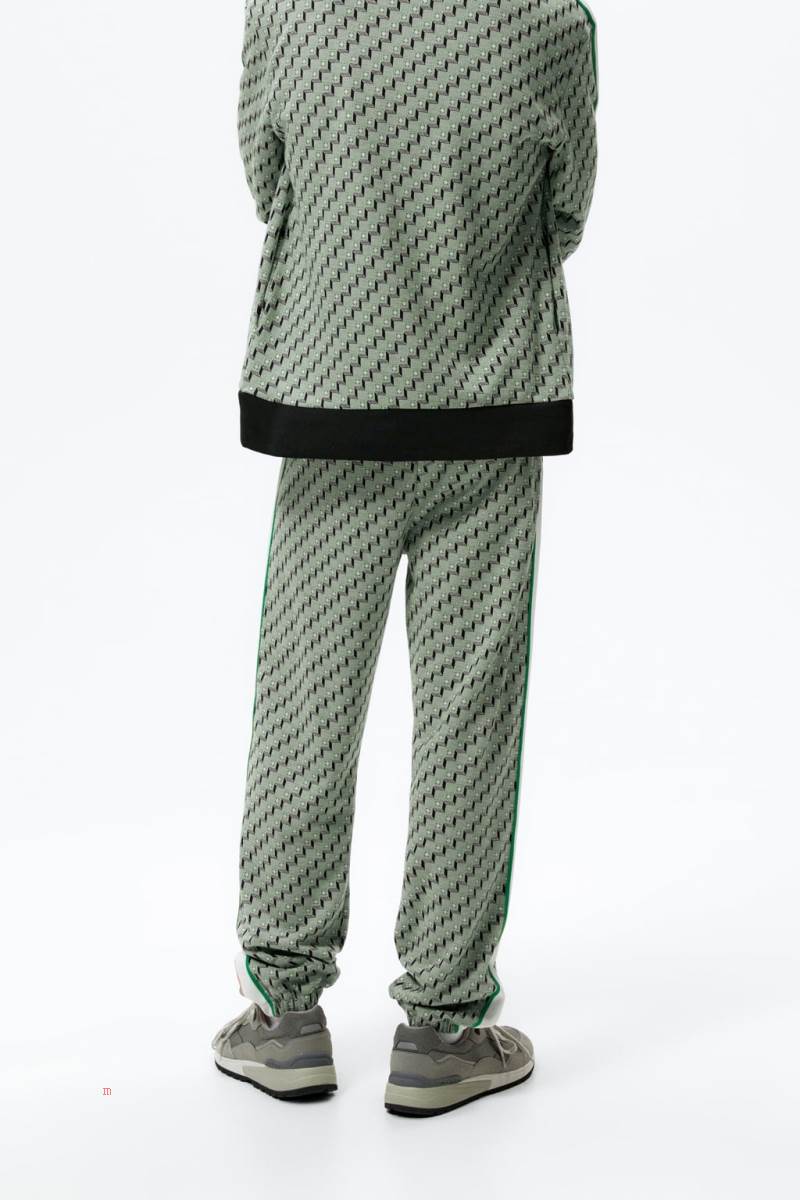 ZARA JACQUARD JOGGING Byxor Herr Gröna | PJYLW-6713