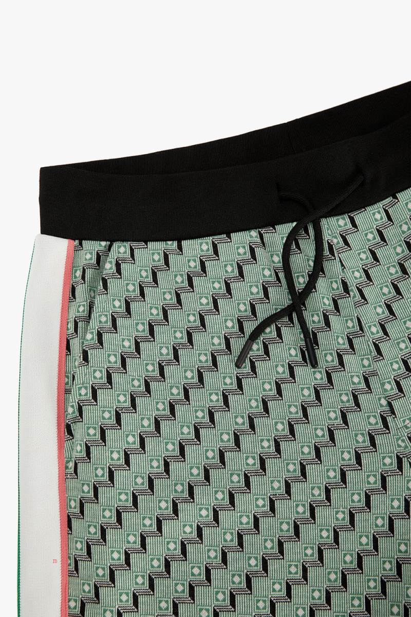 ZARA JACQUARD JOGGING Byxor Herr Gröna | PJYLW-6713