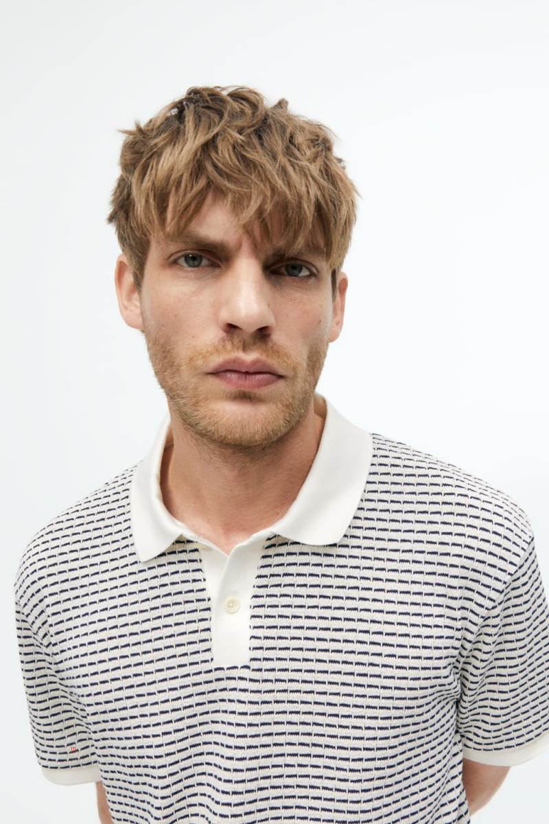 ZARA JACQUARD KNIT Piketröja Herr Svarta | IGOVQ-1023