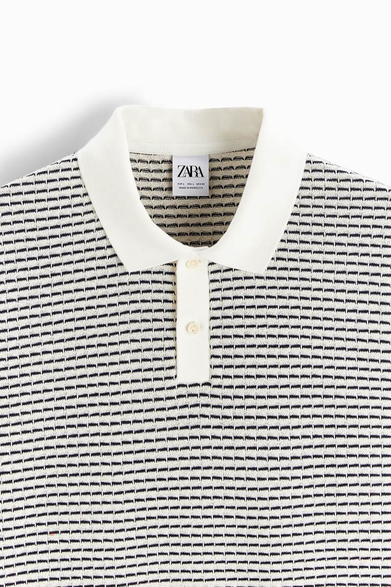 ZARA JACQUARD KNIT Piketröja Herr Svarta | IGOVQ-1023