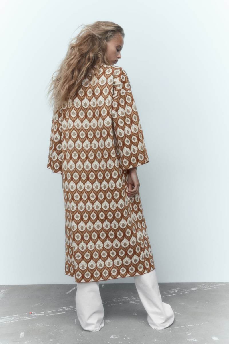 ZARA JACQUARD KNIT Rockar Dam Vita Bruna | NHFXQ-2139