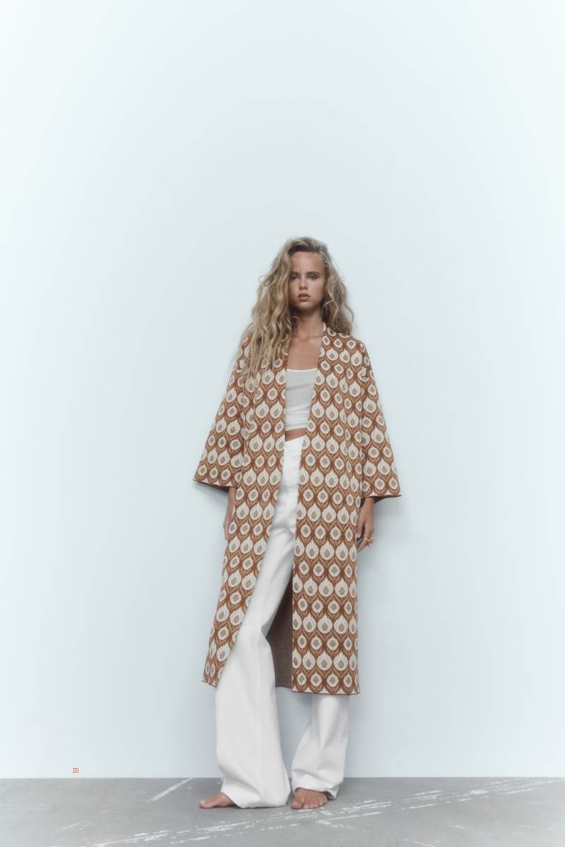 ZARA JACQUARD KNIT Rockar Dam Vita Bruna | NHFXQ-2139