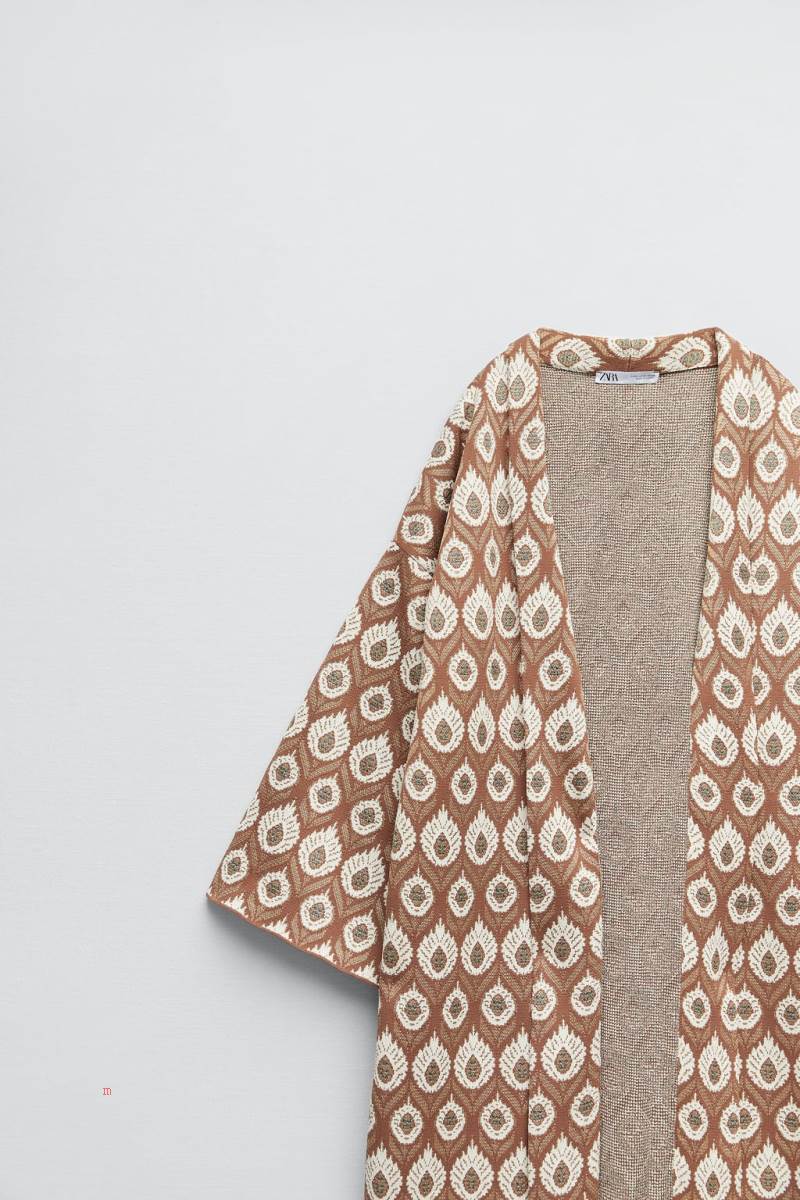 ZARA JACQUARD KNIT Rockar Dam Vita Bruna | NHFXQ-2139
