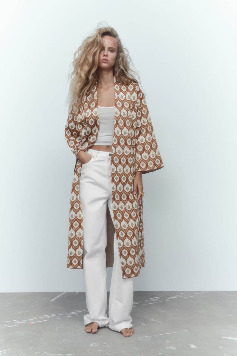 ZARA JACQUARD KNIT Rockar Dam Vita Bruna | NHFXQ-2139