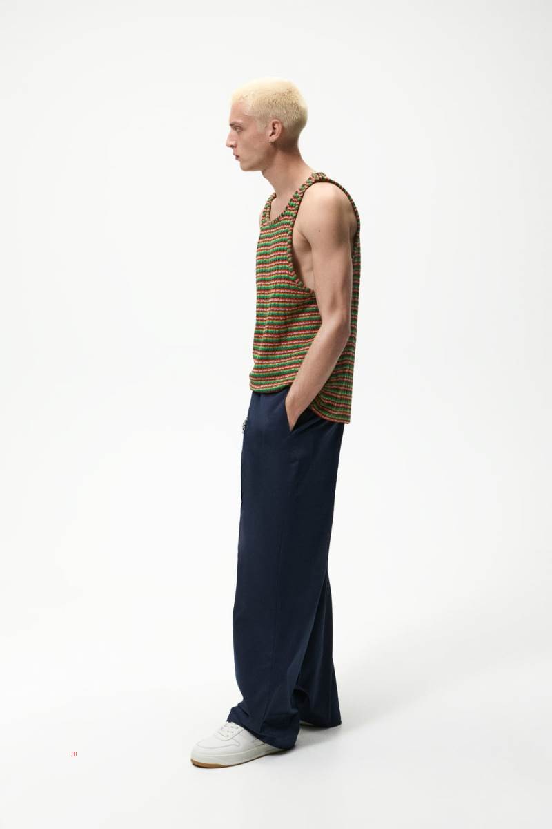 ZARA JACQUARD Linnen Herr Gröna | DXBIW-4609