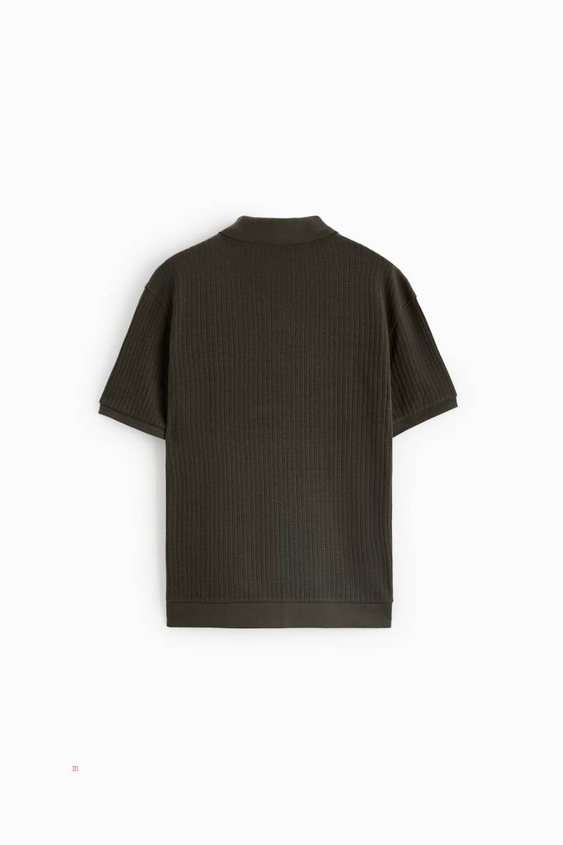 ZARA JACQUARD Piketröja Herr Grå Gröna | UQWYR-3127