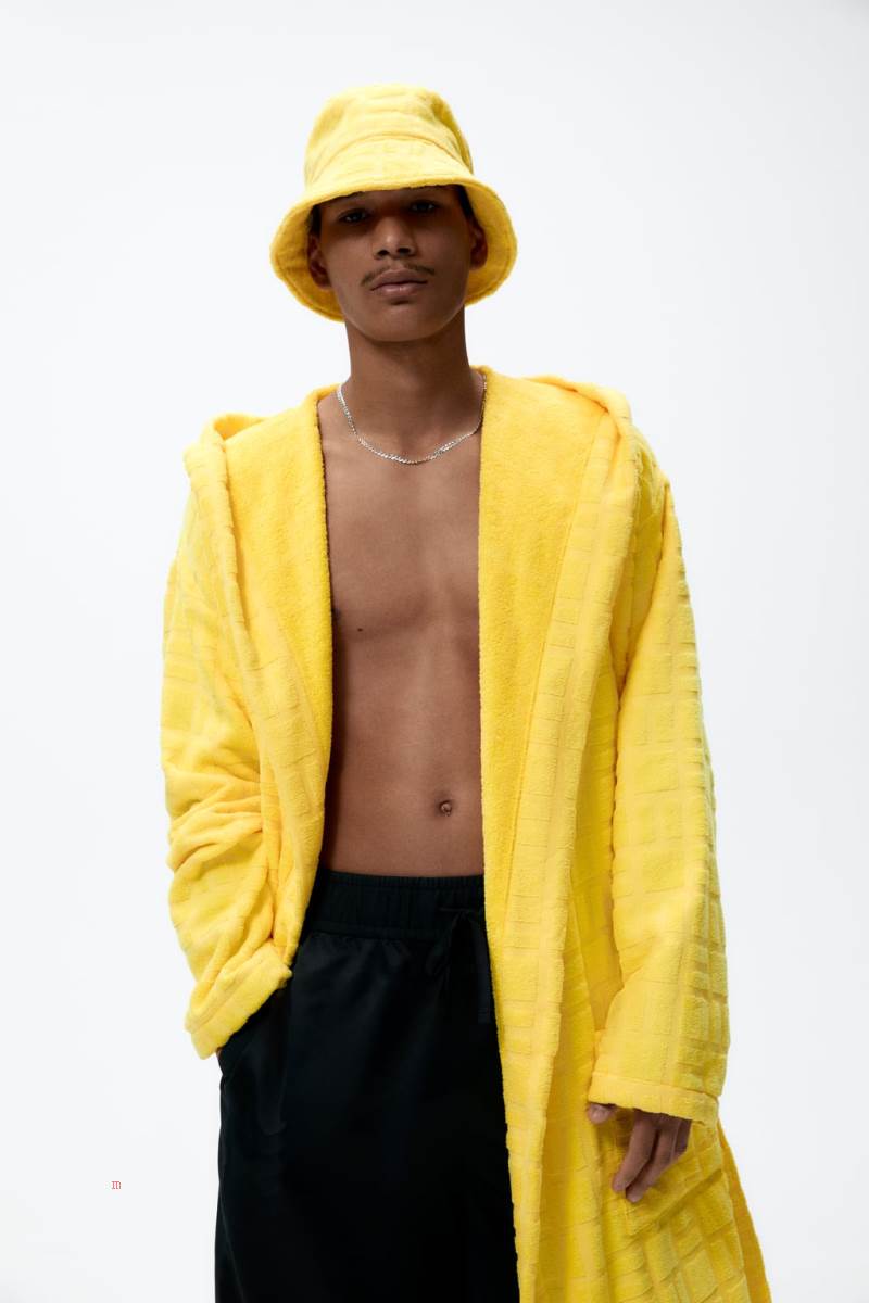 ZARA JACQUARD X THE STANDARD BATHROBE Badkläder Herr Gula | YFTSI-5923