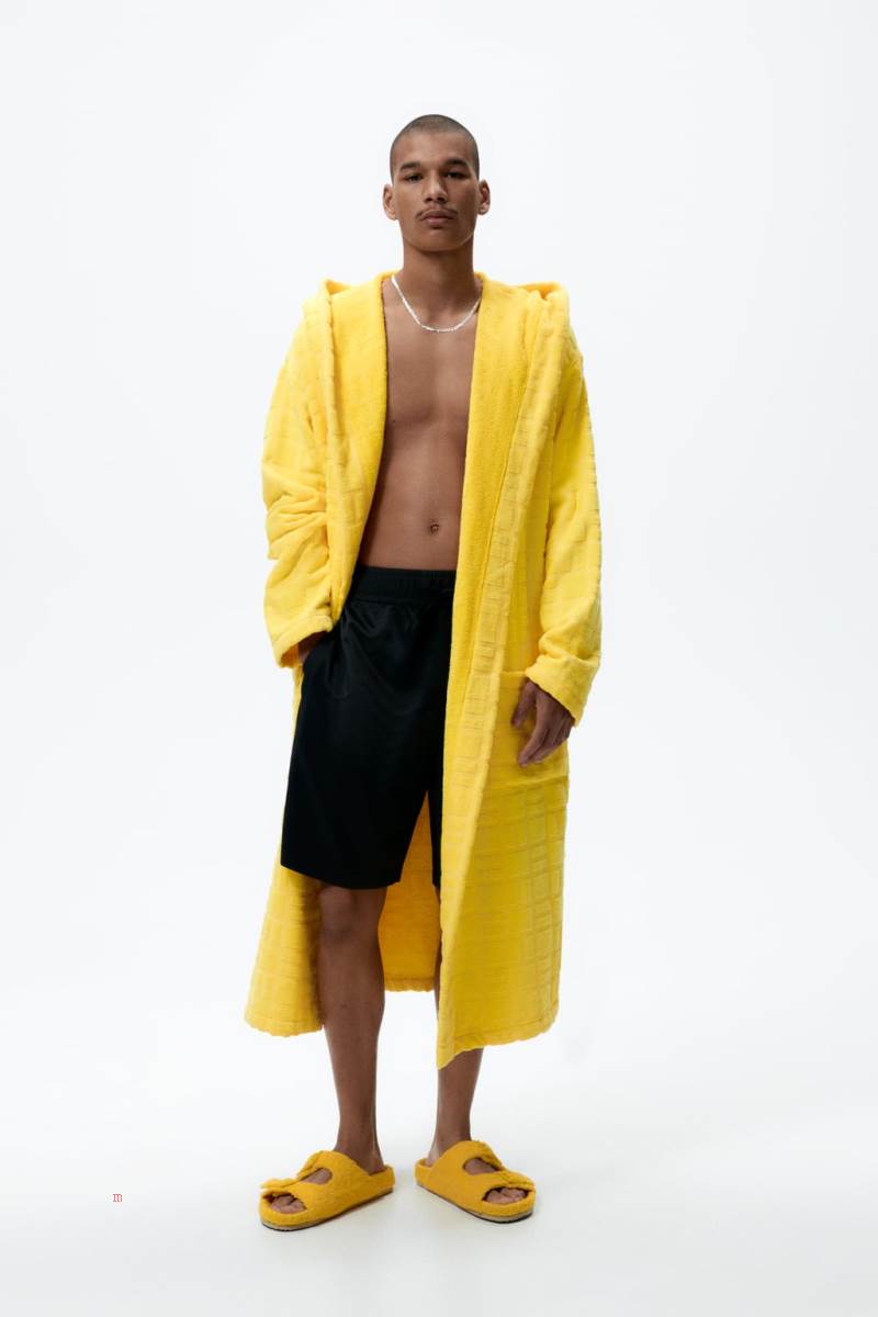 ZARA JACQUARD X THE STANDARD BATHROBE Badkläder Herr Gula | YFTSI-5923