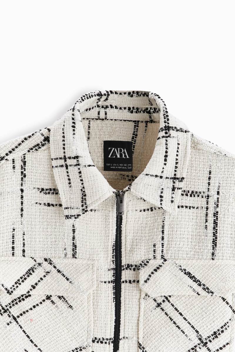 ZARA JACQUARD Övertröja Herr Vita | MBTYQ-7286