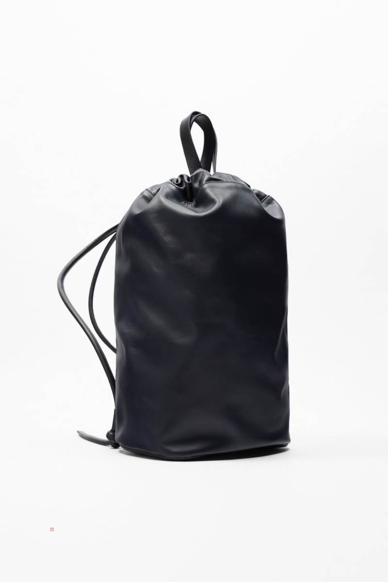 ZARA JAVIER S. MEDINA® LEATHER Ryggsäck Herr Marinblå Blå | KLYUH-2706
