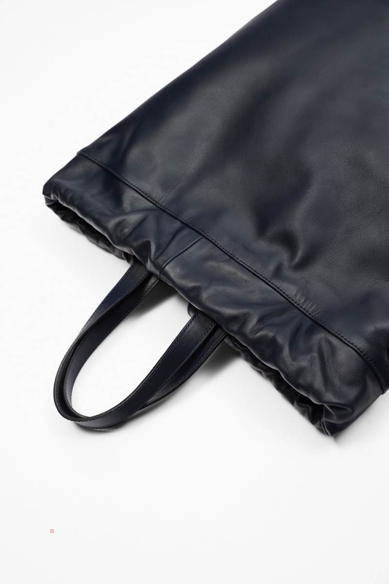 ZARA JAVIER S. MEDINA® LEATHER Ryggsäck Herr Marinblå Blå | KLYUH-2706